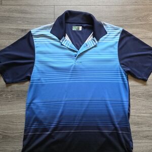 Hogan Navy and Light Blue Men's Polo Shirt